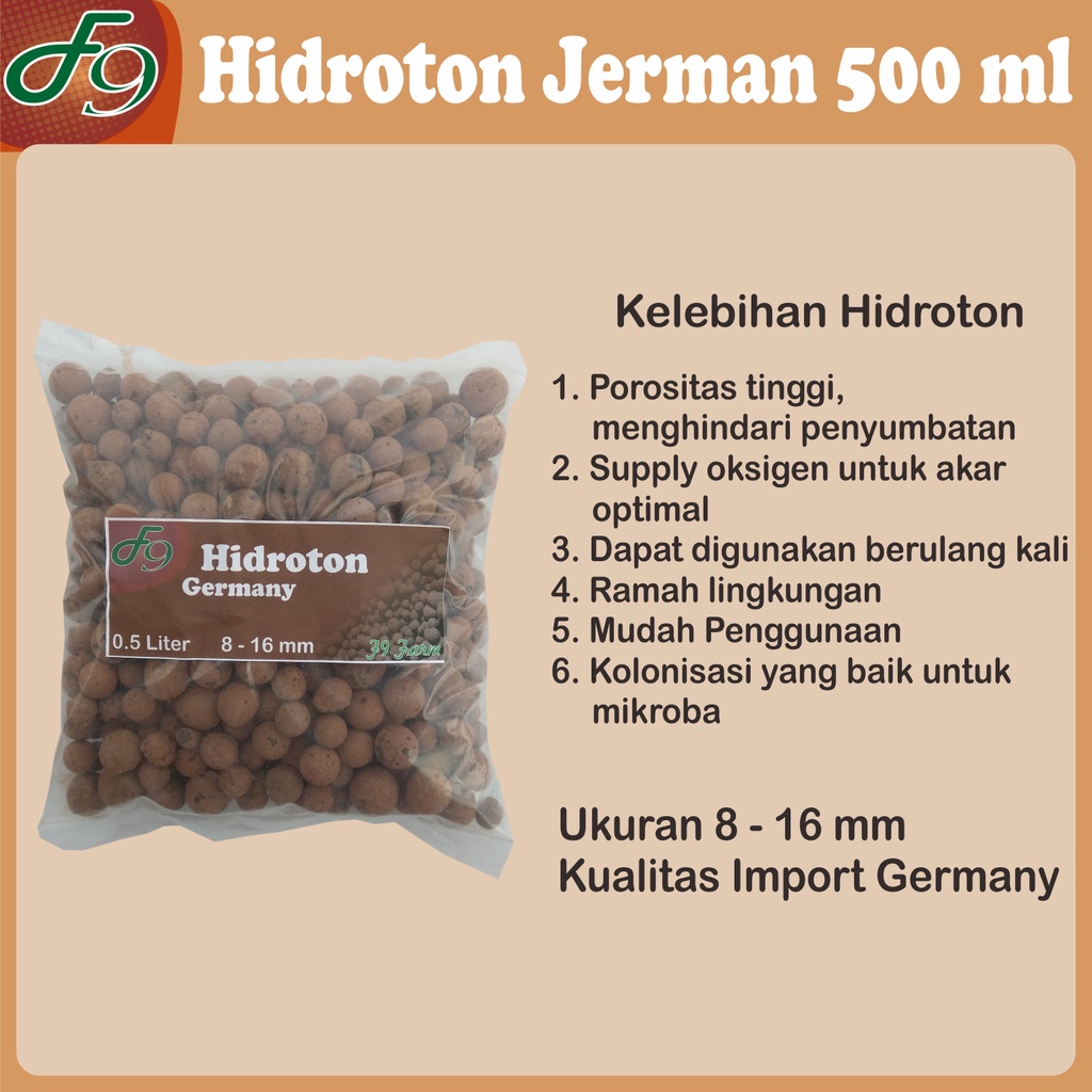 Hidroton Jerman Hydroton Germany Media Tanam Hidroponik 500 ml