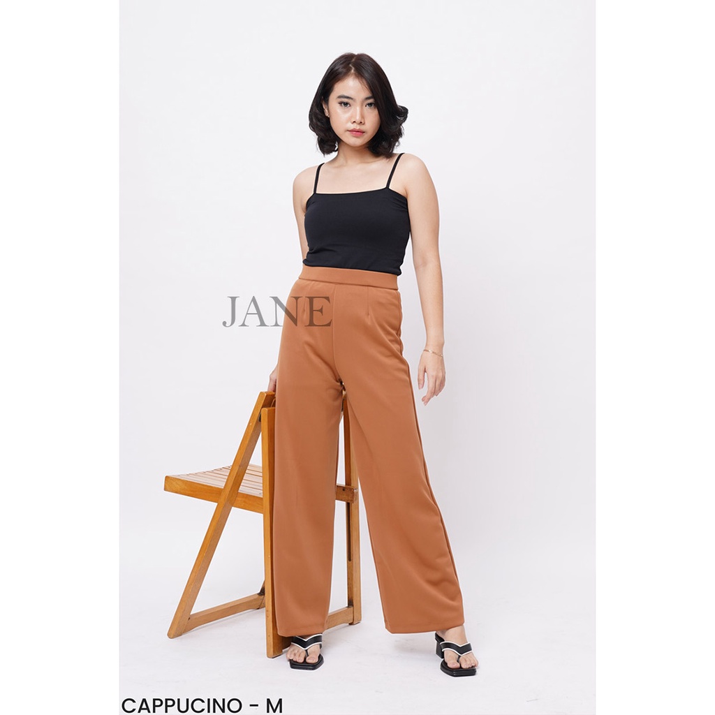 Celana Panjang Kulot Polos SCUBA TEBAL HW Kulot Premium Long Cullotes High Waist Culottes Pants JANE