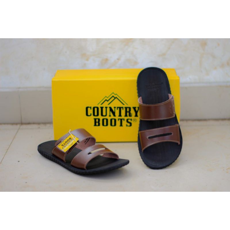 SANDAL flat kulit country boots~