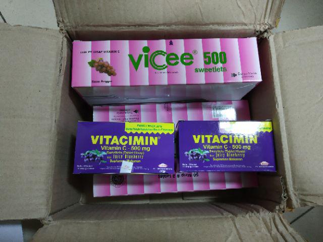 Vicee 500 Vitamin C 500 mg box | Shopee Indonesia