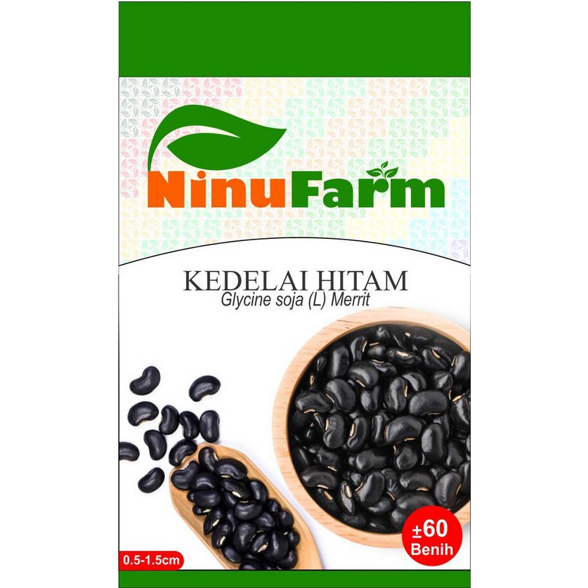 Benih Bibit Kedelai Hitam Ninufarm (60 Butir)