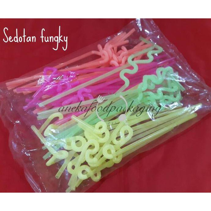 

ENAK Sedotan funky/sedotan unik/sedotan spiral BANYAK RASA