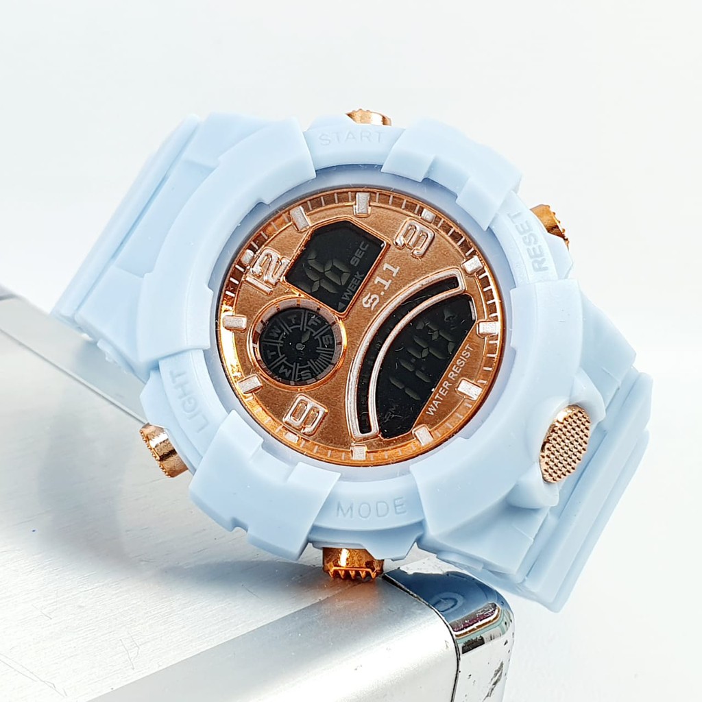 Jam Tangan Wanita/Pria Kasual Sporty Digital Strap Rubber SS-22 Anti Air