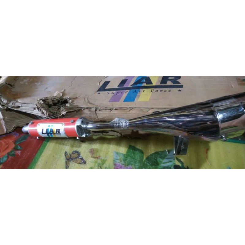 knalpot exhaust mufler racing RX King NOS original merk liar