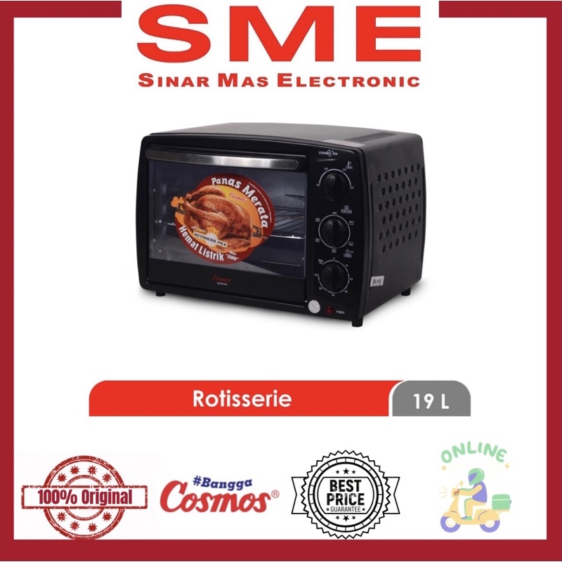 Oven Panggang Listrik COSMOS 19L Low Watt