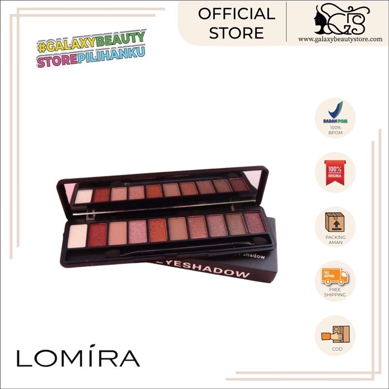 LOMIRA EYESHADOW PALLETE 10 WARNA / EYESHADOW LOMIRA