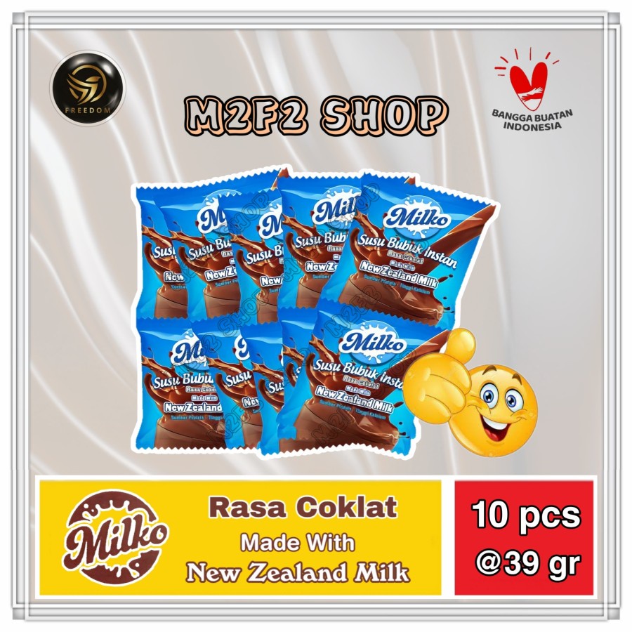 Susu Milko Bubuk Instant Sachet Rasa Cokelat - 35 gr (Kemasan Renceng)