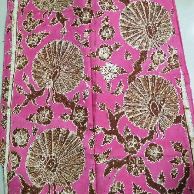 Batik Tulis Motif Burung Merak Dasar Pink Shopee Indonesia