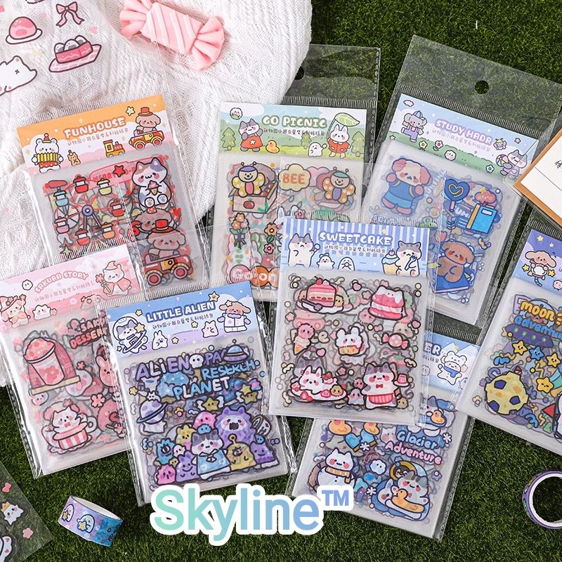 

Sticker PVC Kiss Cut Anti Air Botol Minum Scrap Book Journal Dengan Motif Beragam