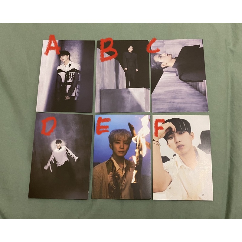 Mingyu Wonwoo Jeonghan Dokyeom DK postcard seventeen face the sun shadow control ray pioneer