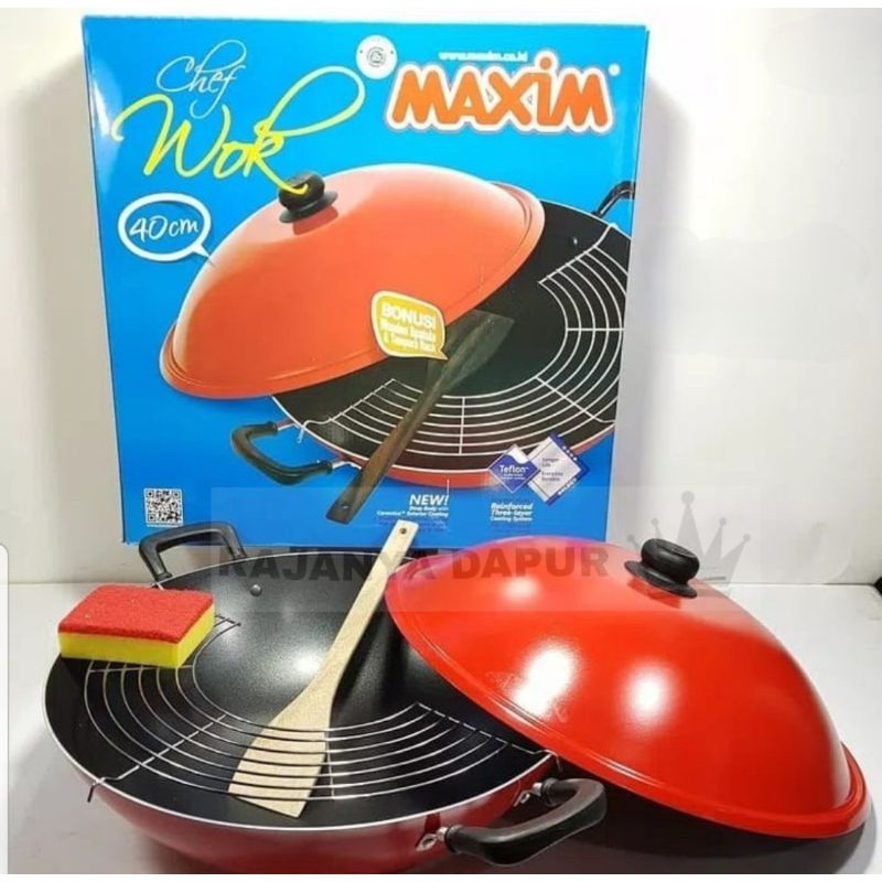 Maxim Chef Wok 40 CM - wajan teflon maxim 40cm - wok maxim