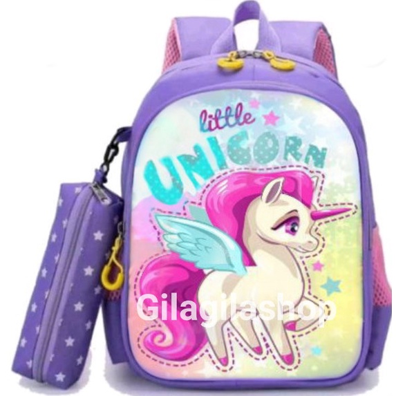 GGS Tas Sekolah Anak Perempuan ANTI AIR TK Sama SD Ransel Import Lucu Tebel Karakter 3 tahun 4 tahun 5 tahun Anti Basah Anti Hujan  PAW Patrol unikon Little Pony murah gado gado