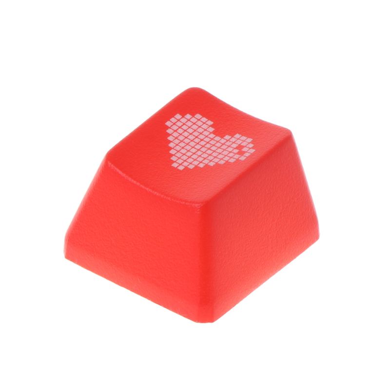 Btsg ABS for Key Button Red Love Heart Backlit ENTER/ESC KeyCap Untuk Keybo Mekanik