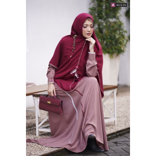 LARISA MOCCA MARUN/GAMIS AULIA FASHION/GAMIS AULIA