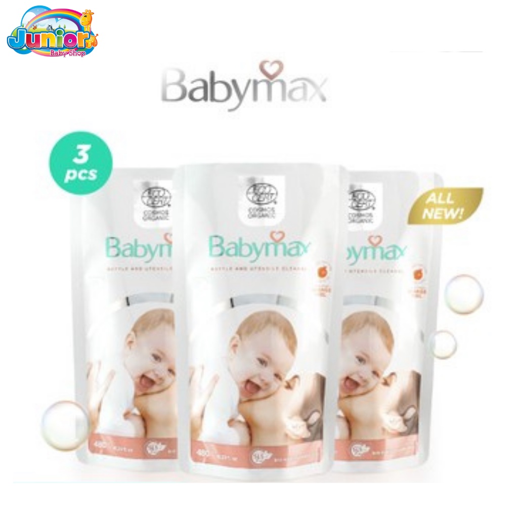 Babymax Ecocert Bottle &amp; Utensils Cleanser 480ml Refill (3pcs)