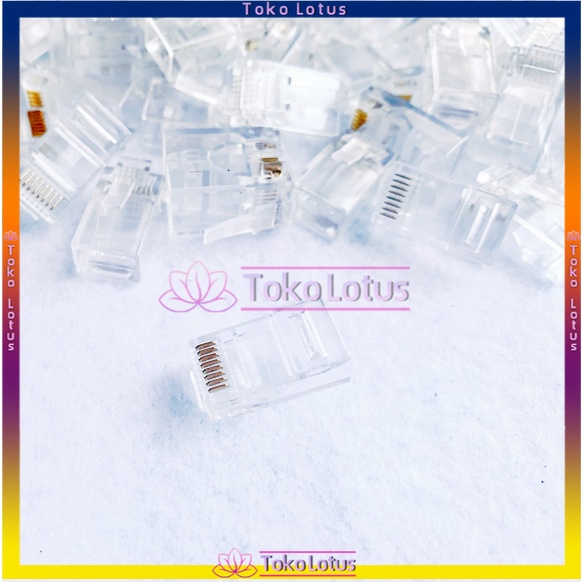 Termurah!!! Konektor RJ45 Cat5 500pcs / 100pcs [Bisa Bayar Ditempat]