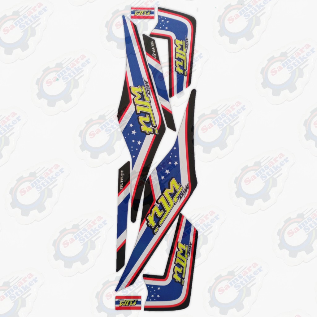 Stiker Motor Mio M3 Thailand Biru