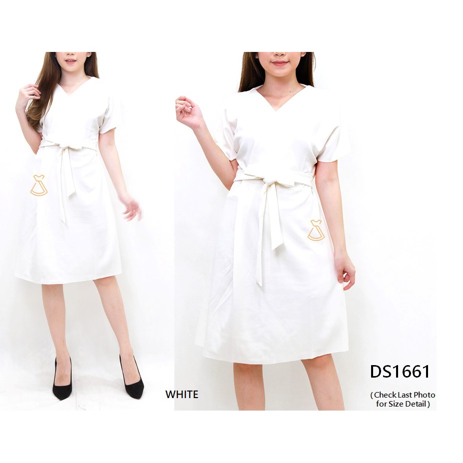 DS1661 - Dress Midi Scuba Dress Casual