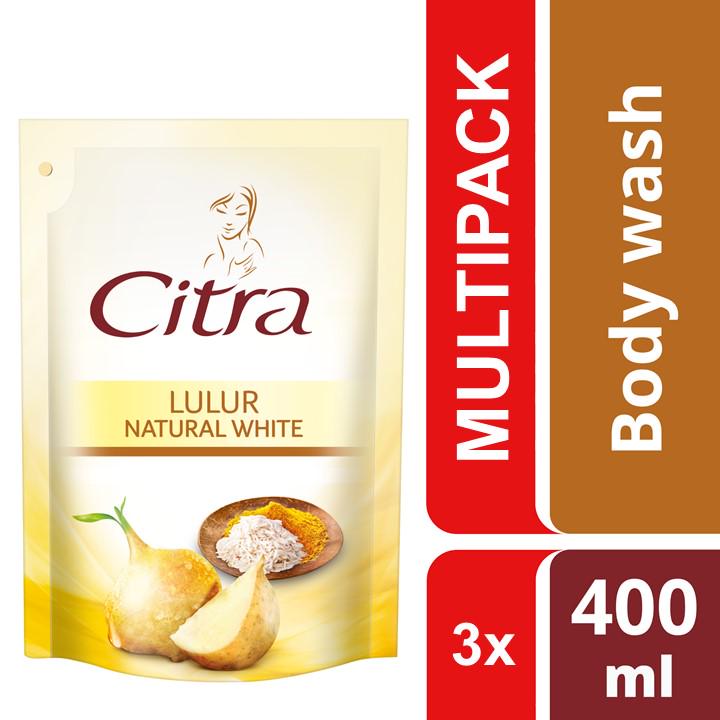 Citra Lulur Natural White Liquid Body Wash Refill 400 ml Multi Pack