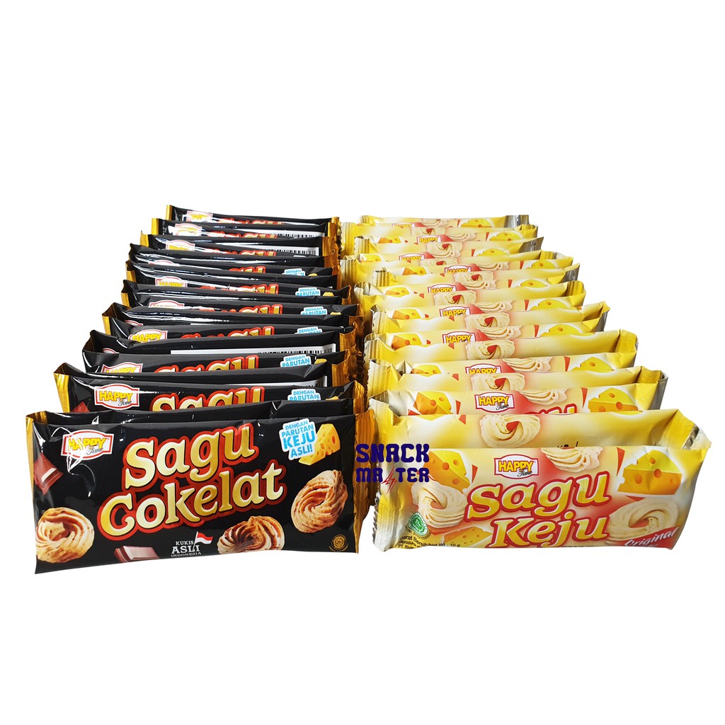 

Happy Time Sagu Keju - Kukis Sagu Keju - Netto 20 pcs x 10 gr