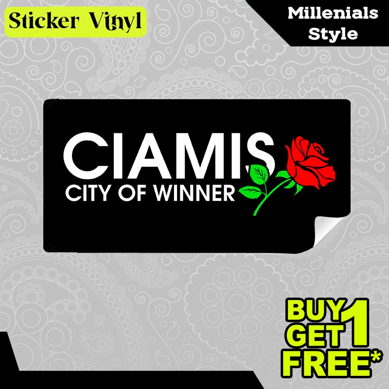 

Stiker Sticker Ciamis City of Winner Tulisan Kalimat Keren dan Inspiratif Aesthetic Bahan Vinyl Satuan Anti Air