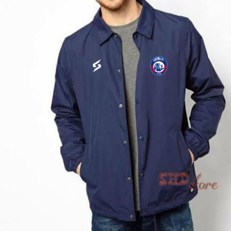 JAKET AREMA JAKET COACH LOGO AREMA TERBARU