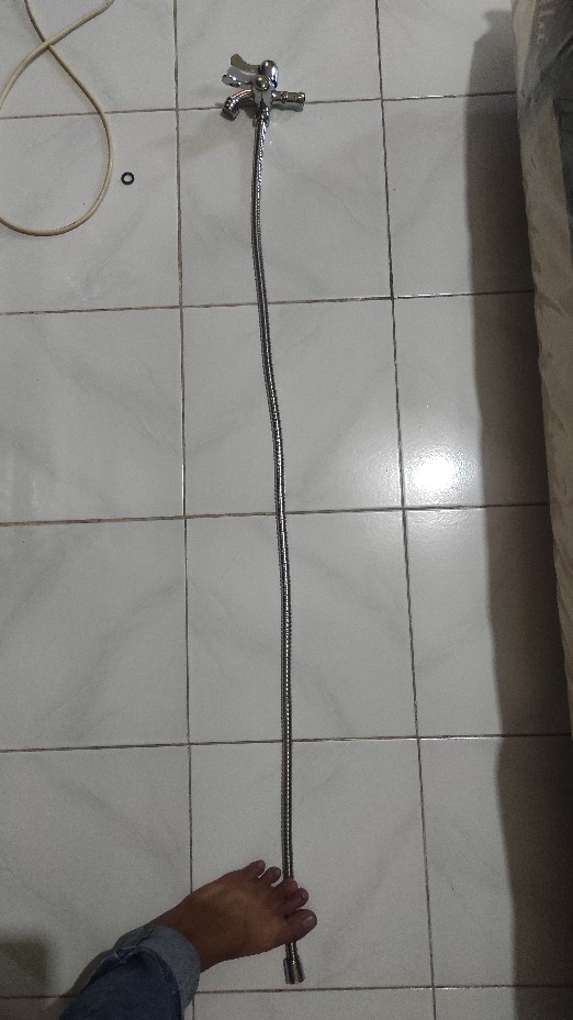 Paket Shower Mandi Stainless Kotak + Kran Cabang