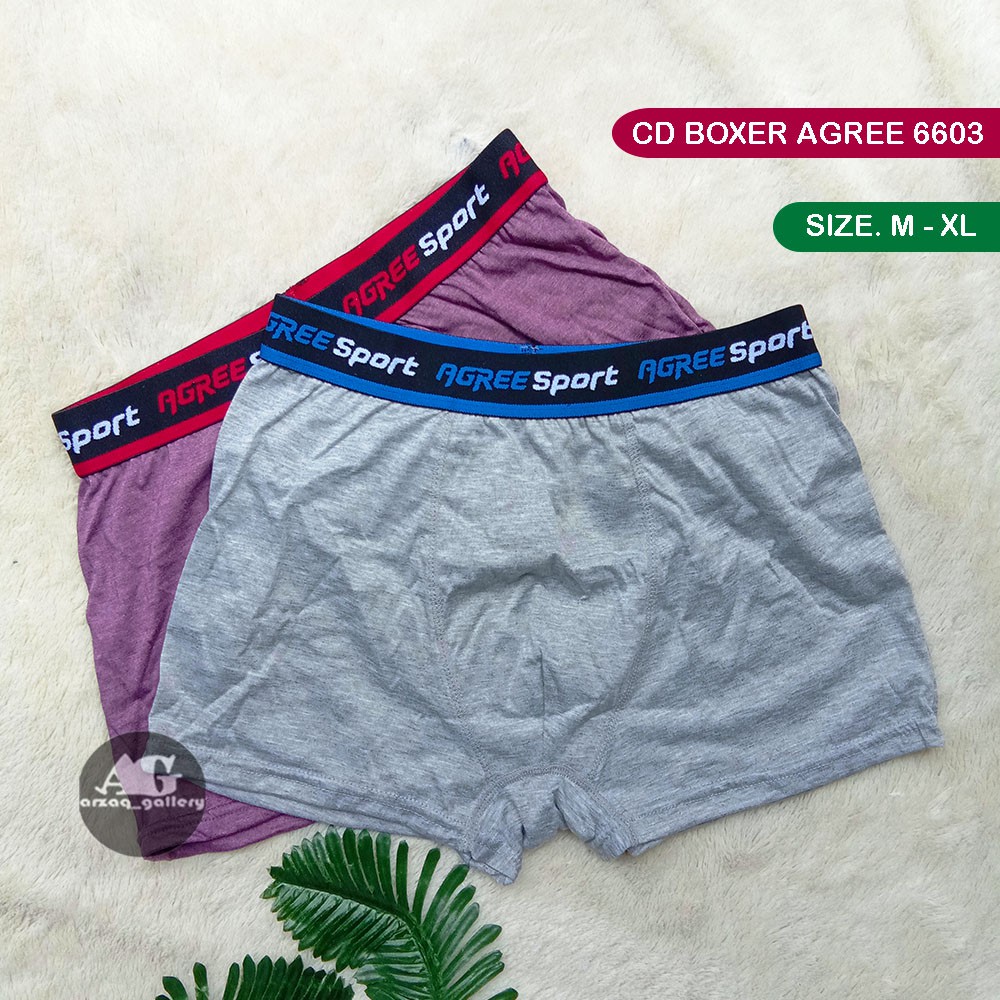 [ 2 pcs ]Cd Boxer agree  6603 Cd Pria Dewasa Pakaian Dalam Pria Dewasa | Boxer Pria Supersoft | Celana Dalam Pria | Boxer | Pakaian Dalam Wanita