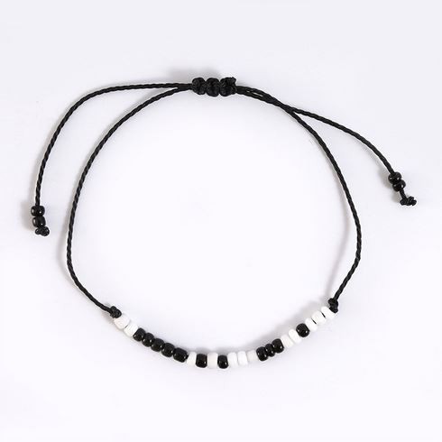 Gelang Couple Sandi Morse I love You Monochrome Hitam Putih