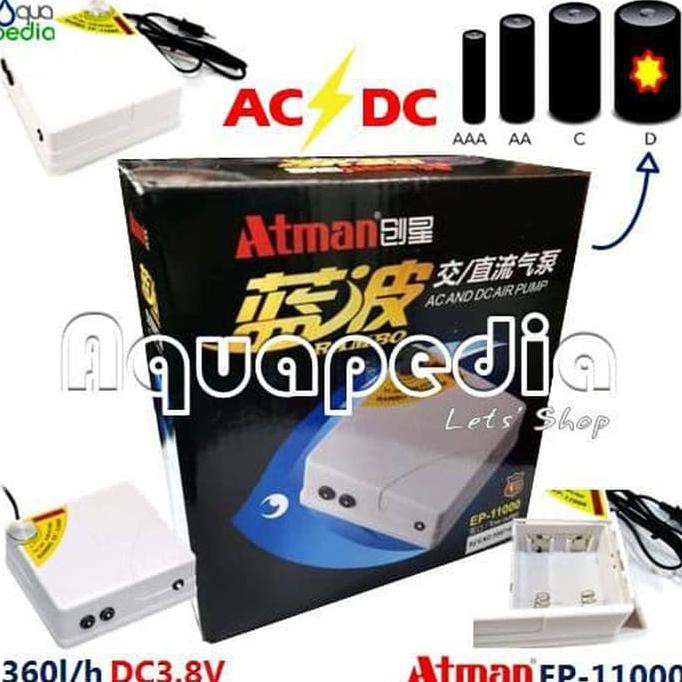 Pompa Udara Aerator Portable AC / DC Air Pump ATMAN EP-11000 EP11000 Ayo Order