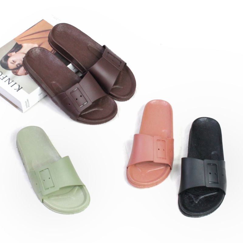 (AMANDA) Sandal Slip On wanita Jelly empuk nyaman