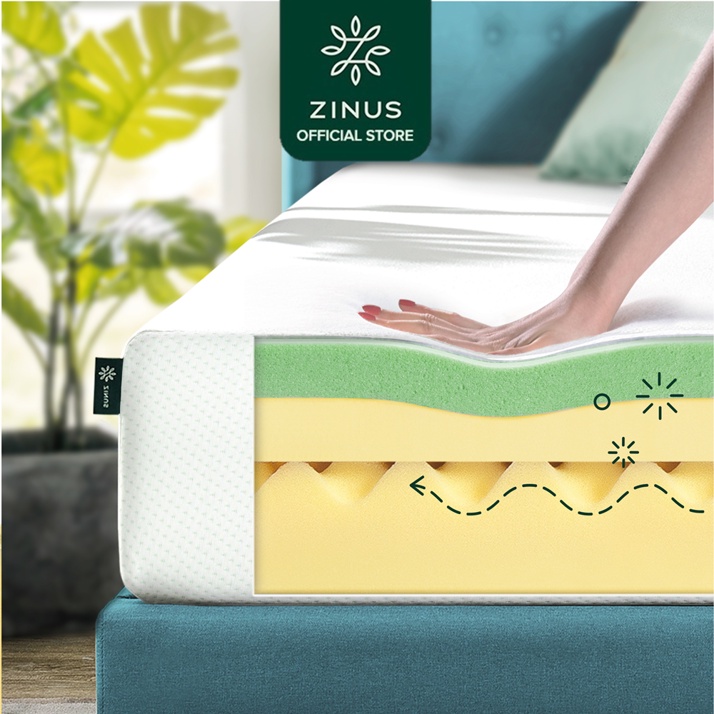Jual Zinus Kasur Busa Green Tea Memory Foam / Air Flow / Backpain