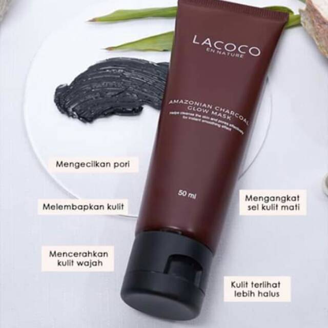 LACOCO AMAZONIAN CHARCOAL GLOW MASK NASA 100% ORIGINAL