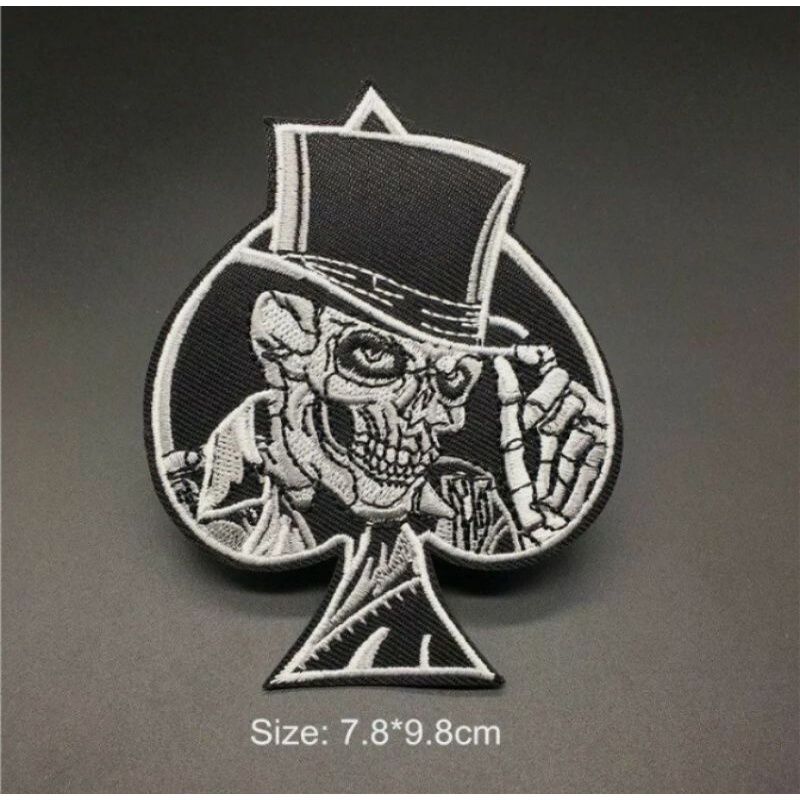 Patch Bordir Emblem Badge Tengkorak Good Quality Best Seller