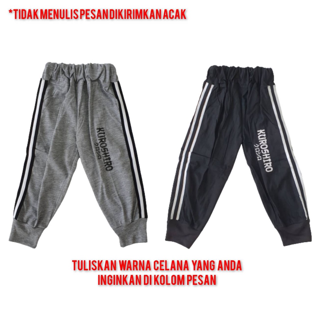 KUROSHIRO - Setelan Baju Anak Laki Laki 1-9 Tahun Joger Boxer Japan Kaos Kuroshiro