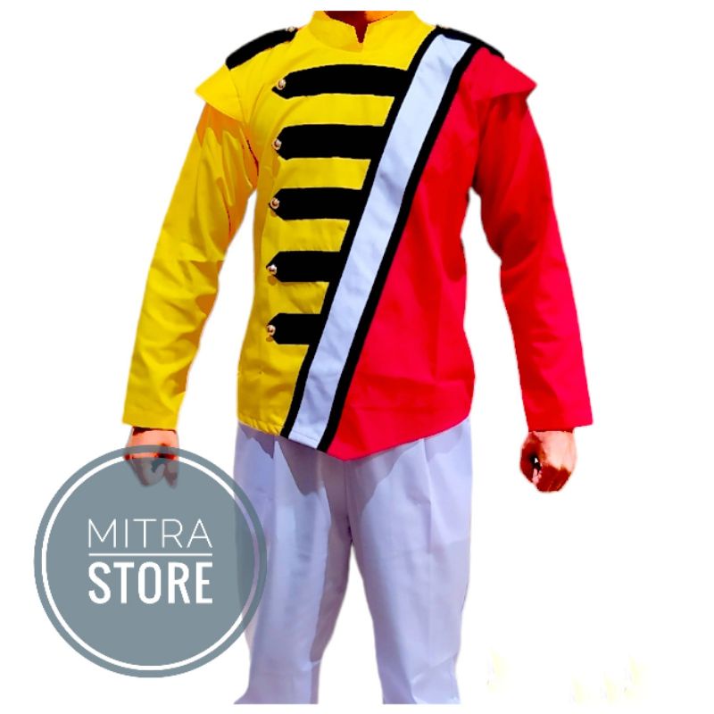 Baju Seragam Drumband / Marchingband / collor guard / mayoret sekolah TK Sd SMP SMA