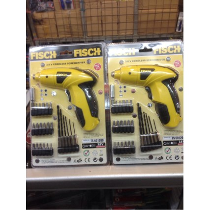 Cordless Screwdriver / Obeng Listrik / Mesin Bor Charge Portable FISCH