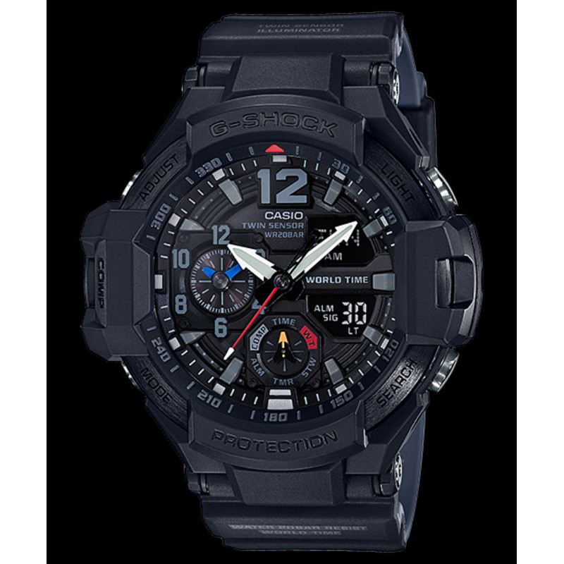 Jam Tangan Pria Merk G Shock Type Ga-1100-1A1 Original Bm Baterai Free Box Set