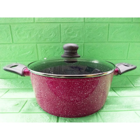 Super Pan Granite / Panci anti lengket Bolde 24cm Casserole Beige