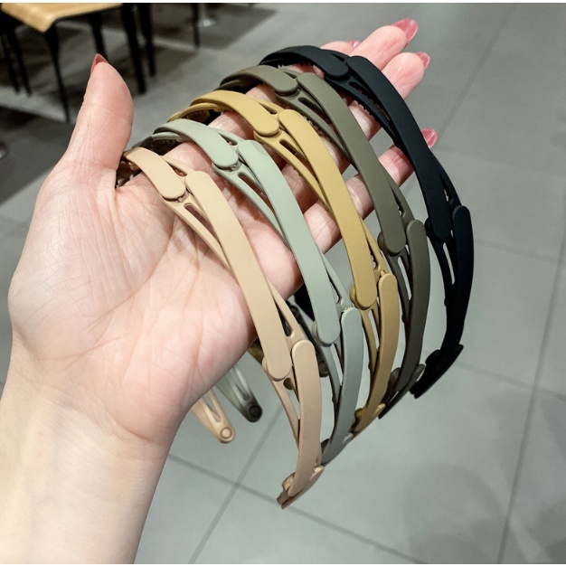 Bando Lipat Korea Perempuan Dewasa Polos Bahan Plastik Aksesoris Hiasan Ikat Rambut Wanita kualitas import AK153