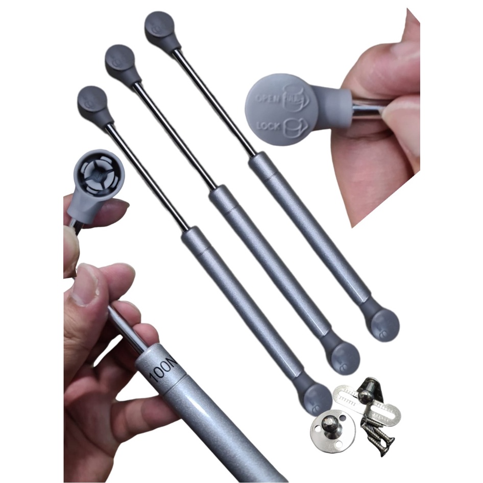 Hidrolik Jok Motor / Pegas Jok Motor + Baut Pemasangan Gas Spring 100N Universal Termurah
