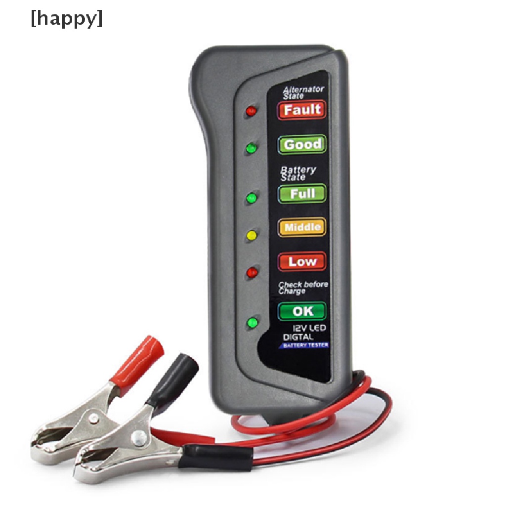 Alat Diagnostik Alternator Baterai Digital 12v Dengan 6 Lampu Led Untuk Mobil