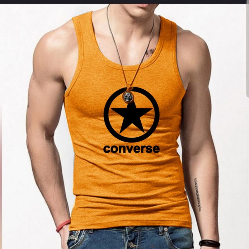 Singlet Pria Convers Singlet Gym Pria Dewasa Singlet Cowok Tanktop Pria Bahan Katun Combad 30S