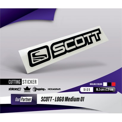 Cutting Sticker Sepeda Scott 01 Logo Medium Stiker Motor Mobil Helm