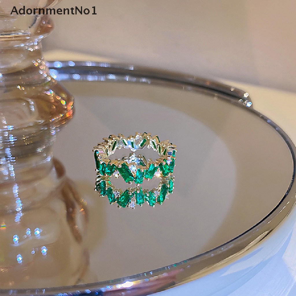 (AdornmentNo1) Cincin Gaya Jepang / Korea Aksen zircon Untuk Perhiasan Wanita