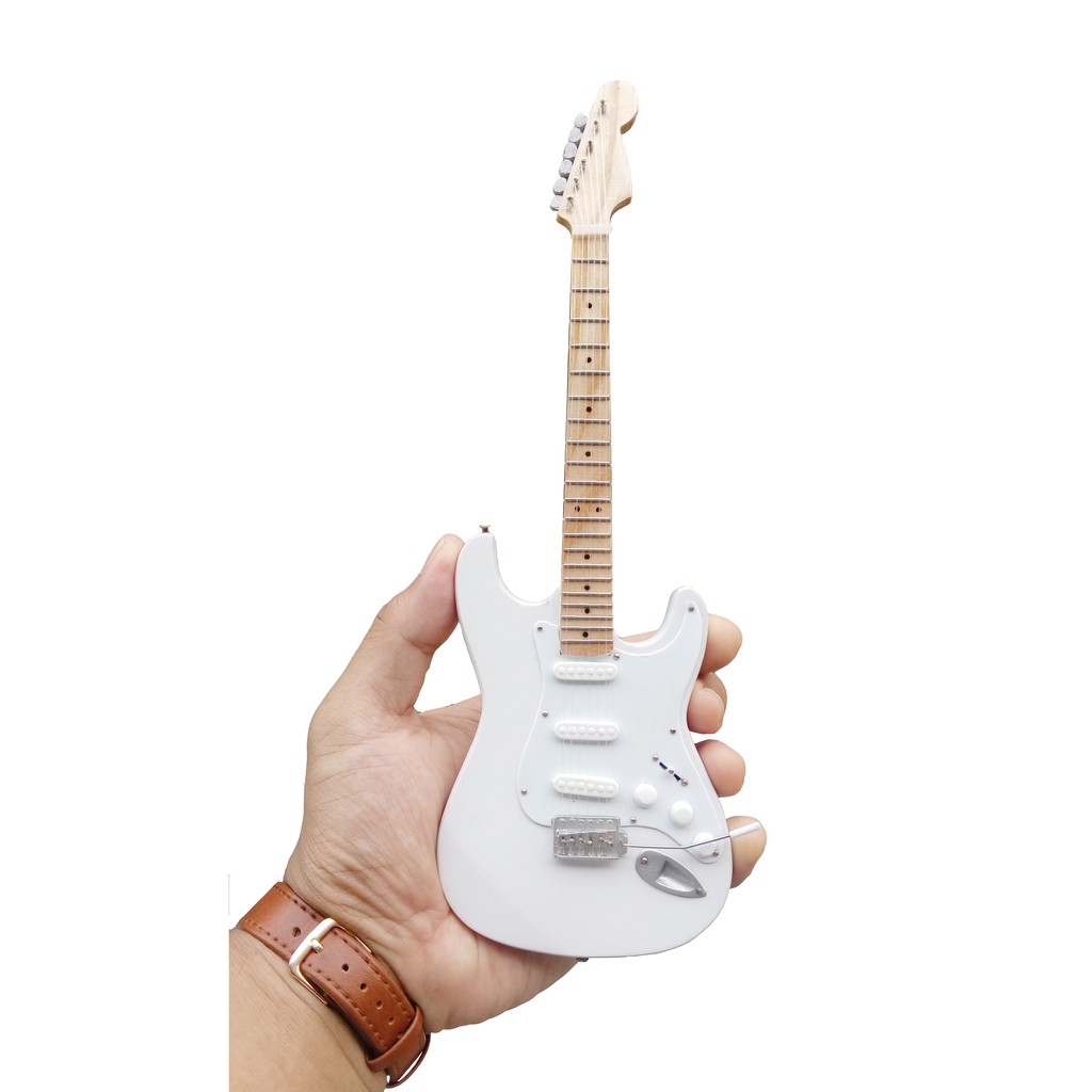 Miniatur Gitar Fender Stratocaster Olympic White Jimi Hendrix Signature