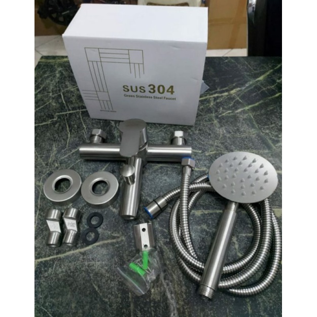 Kran Bathup Stainless Sus304 - Kran Shower - Kran Bathtub Bathub Mixer Panas Dingin Water Heater