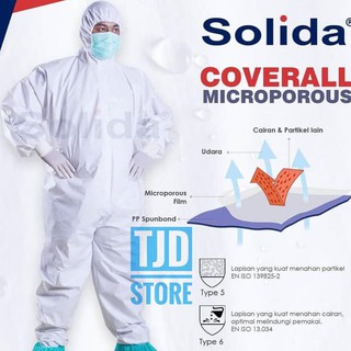 READY Hazmat Suit Coverall - Tyvek Dupont - Tyvex - Baju APD Medis