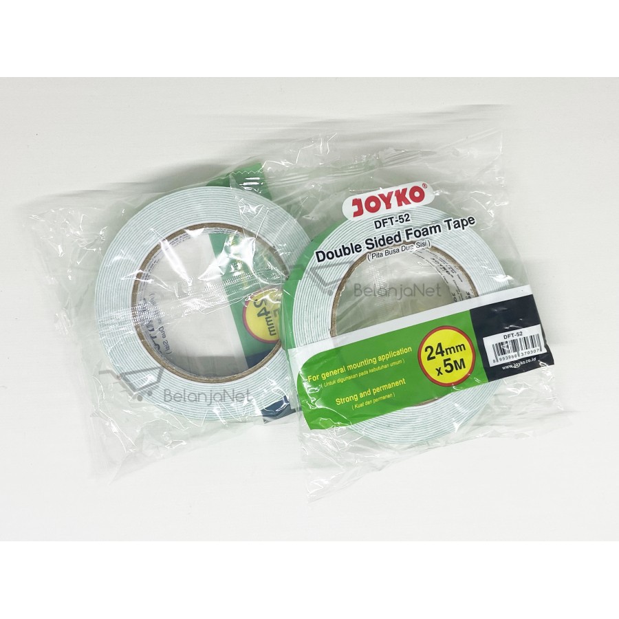 Double Tape Busa Foam Joyko DFT-52 Ukuran 1 Inch 24 mm x 5 Meter