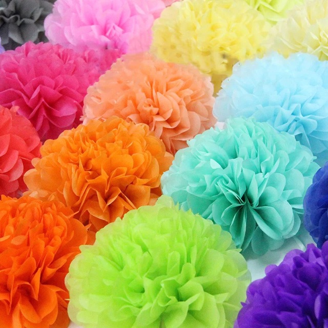 

Bunga kertas pom poms